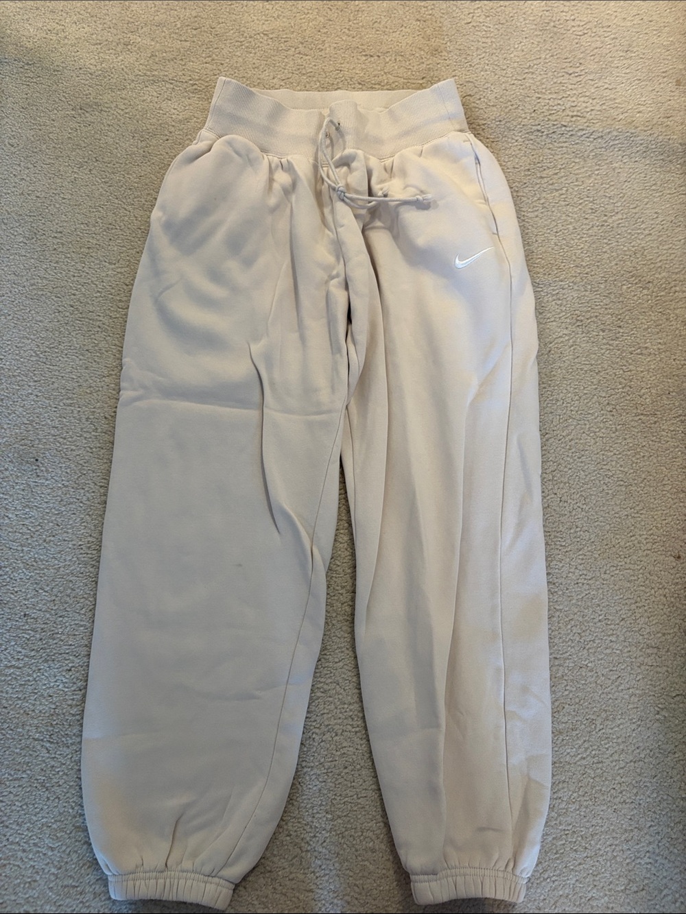 Nike Cream Beige Swoosh Joggers